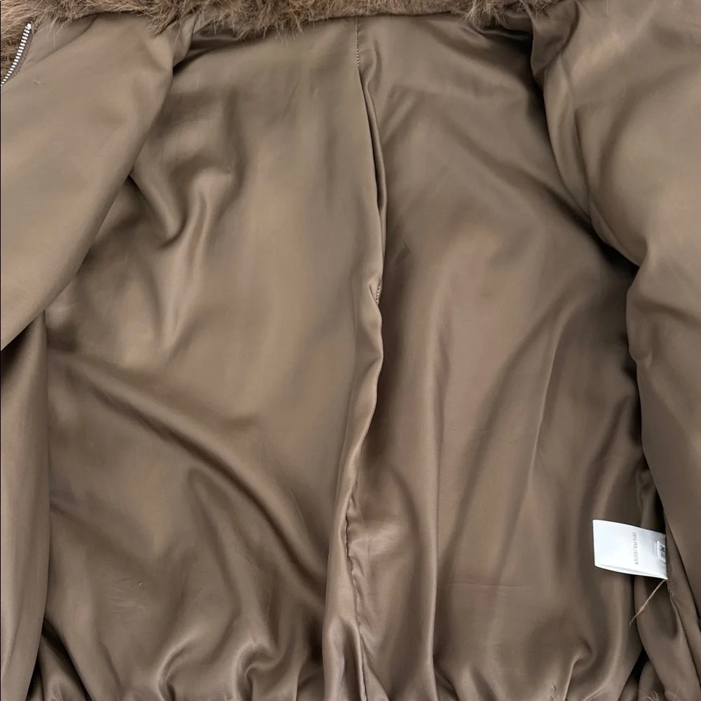 The Frankie Shop Plush Faux Fur Bomber Jacket - Picture 8 of 12